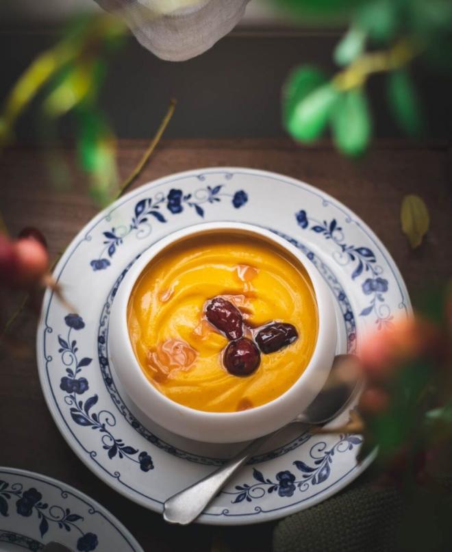 Una dolce crema alla zucca e latte