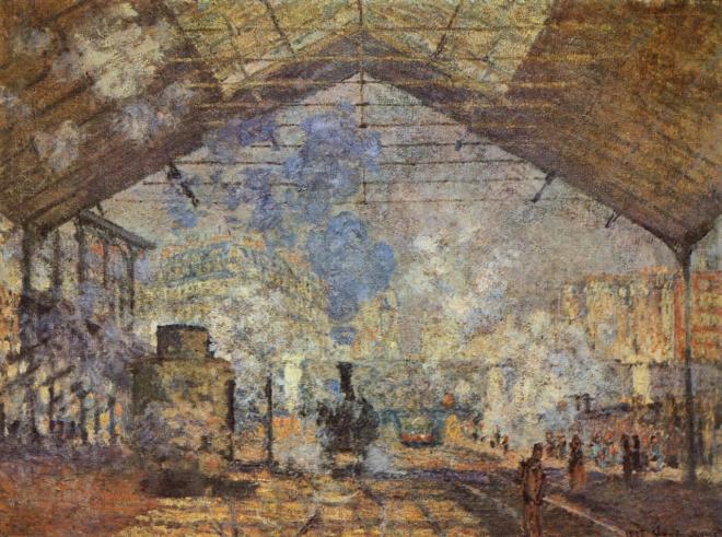"La Gare Saint-Lazare" - 1877