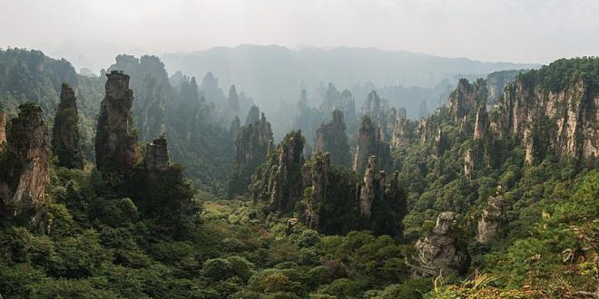 O Parque Nacional de Zhangjiajie 
