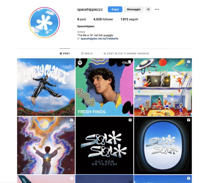 Qual &egrave; il profilo Instagram di SpaceHippiez?