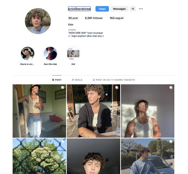 Qual &egrave; il profilo Instagram di Ezio Liberatore?