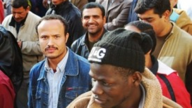 Manifestazione dei migranti a Brescia