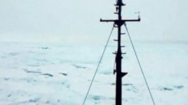 Impressionante immagine della nave russa