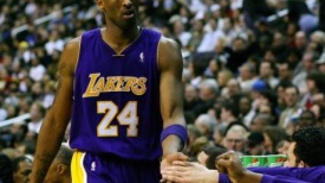 Kobe Bryant dei LAL in una vecchia immagine