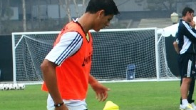 In allenamento con la maglia del Real 
