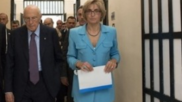 Napolitano in visita a Poggioreale