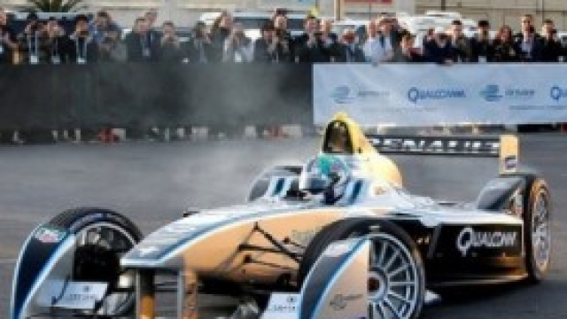 Lucas di Grassi in derapage a Las Vegas