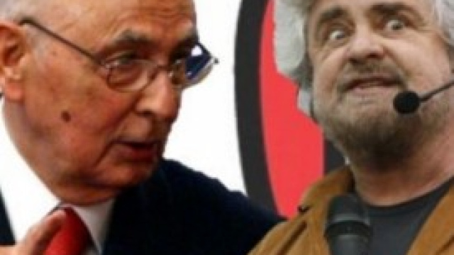Il Presidente Napolitano e Beppe Grillo
