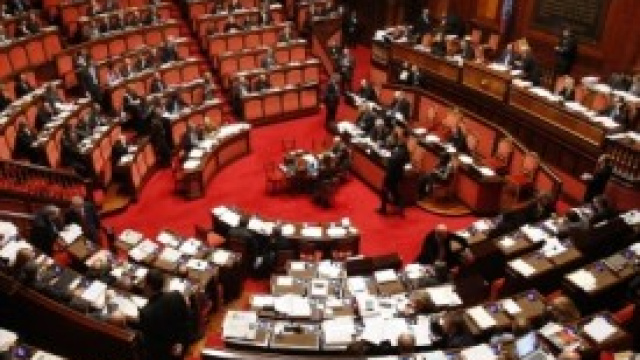 Dettaglio dell'aula della Camera