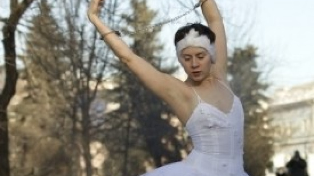Aleksandra Portiannikova durante la sua danza
