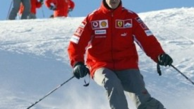 Schumacher sulla neve mentre scia