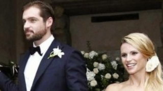 Tomaso e Michelle, sorridenti dopo il s&igrave;