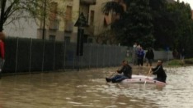 La citt&agrave; di Parma colpita dal maltempo