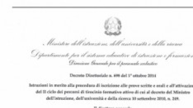 Arriva il decreto Miur sul TFA