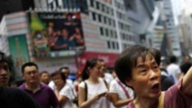 Manifestante ad Hong Kong