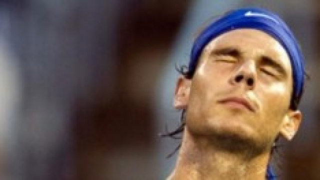 La delusione nel volto di Nadal