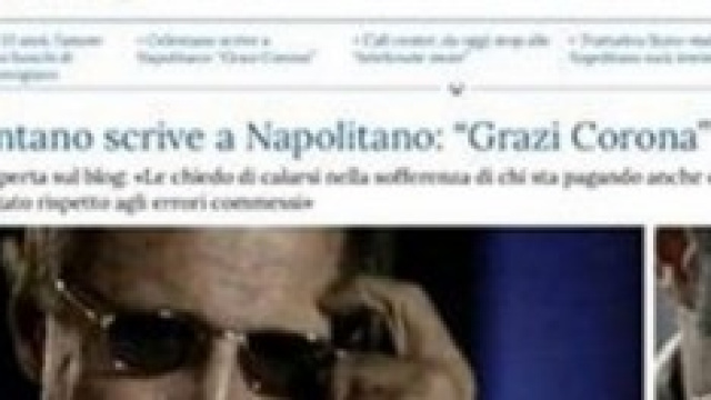 Celentano chiede a Napolitano la grazia per Corona