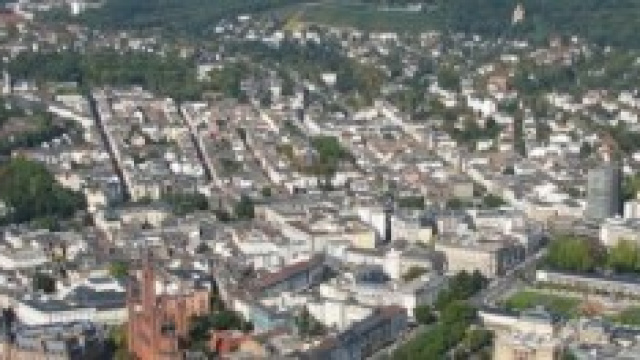 la citt&agrave; di Wiesbaden, Germania. 