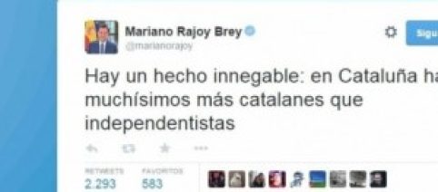 Mariano Rajoy: “en Cataluña hay muchísimos más catalanes que independentistas”