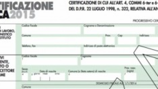 CU2015: guida sui nuovi dati da inserire