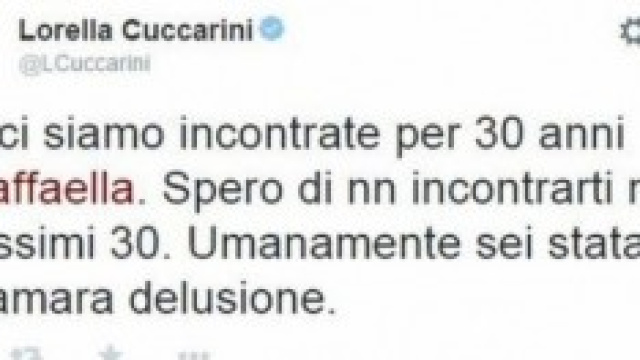 Lorella Cuccarini contro Raffaella Carr&agrave; 