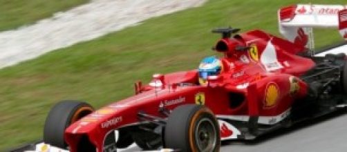 Un Ferrari en el circuito de Malasia.