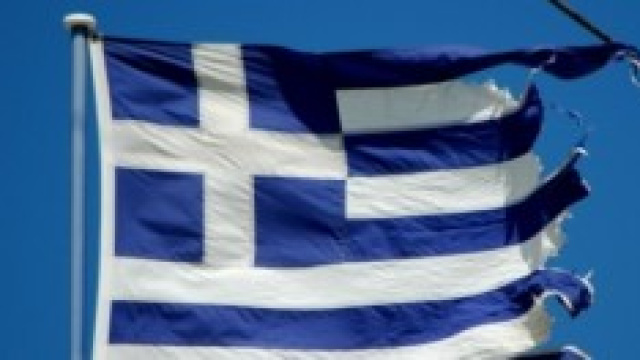 La bandiera della Grecia. 