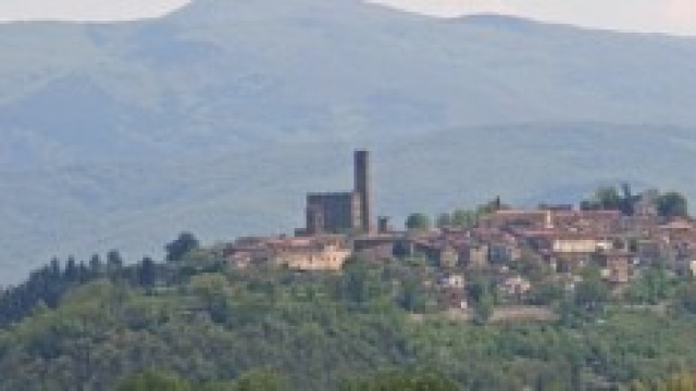Una veduta di Poppi, provincia di Arezzo