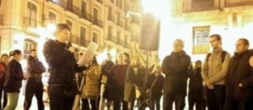 Imagen de la concentraci&oacute;n anoche en Alcoy