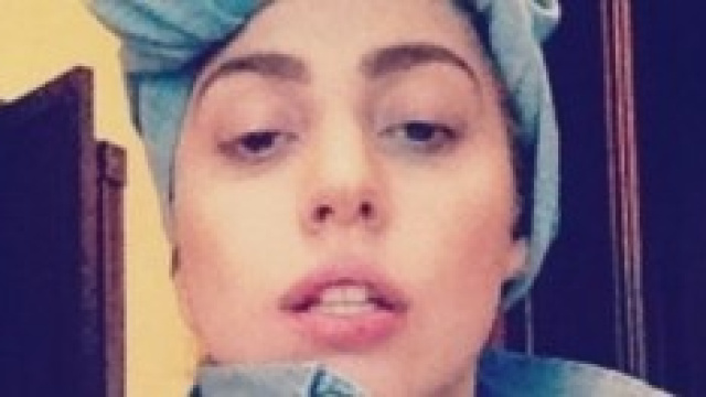Uno dei famosi "selfie" di Lady Gaga