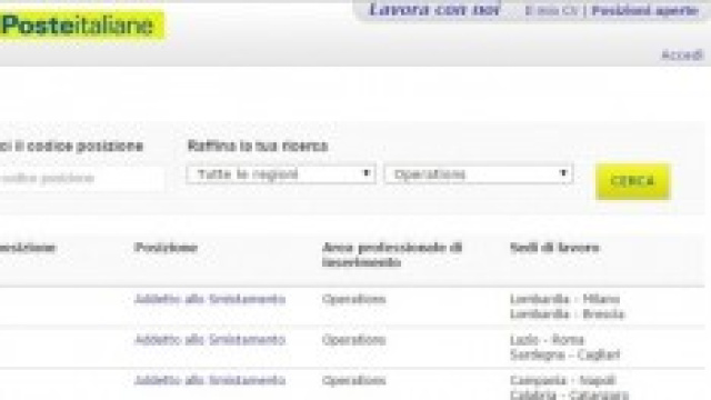 Lavora con noi Poste Italiane: domanda e requisiti