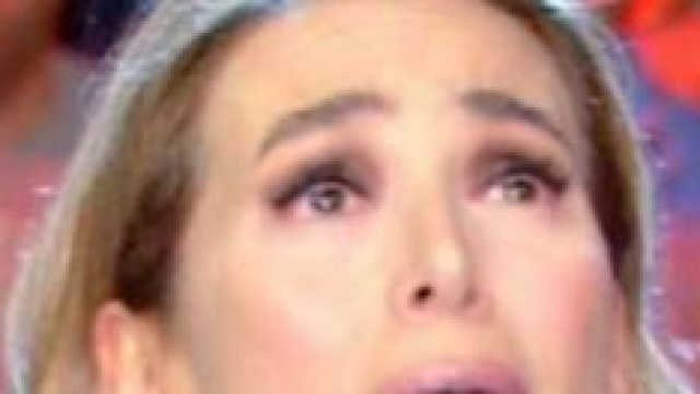 Barbara D'Urso durante una delle sue trasmissioni