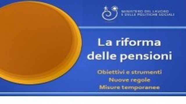alcune proposte per una riforma delle pensioni