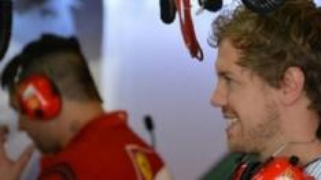 Sebastian Vettel, primi giri sulla Ferrari