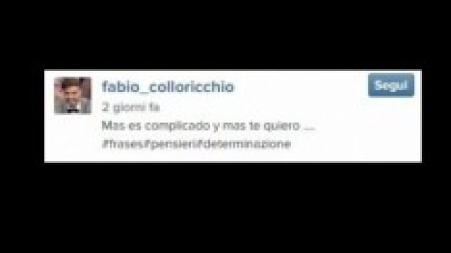 Frase di Fabio su Instagram