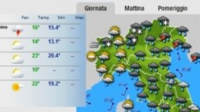 Meteo, la situazione di oggi 6 novembre.