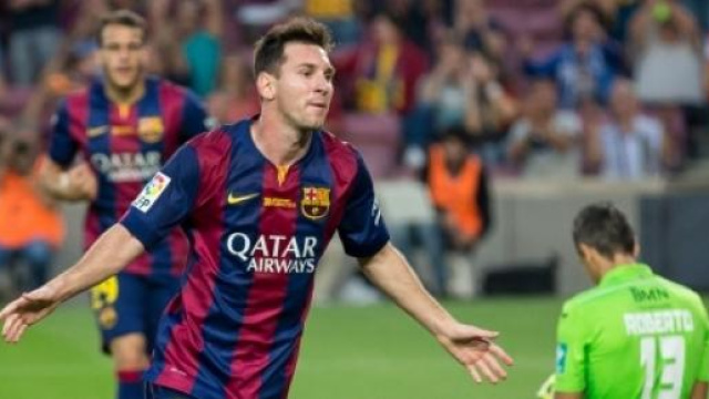 Lionel Messi con la maglia del Barcellona