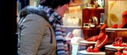 Shopper looking at jewelleries