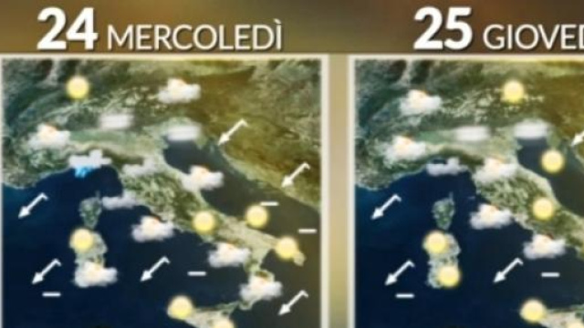 Previsioni meteo, il tempo a Natale e in settimana