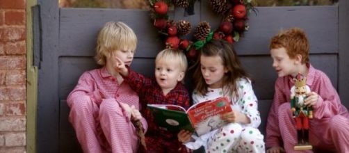 A group of Children reading