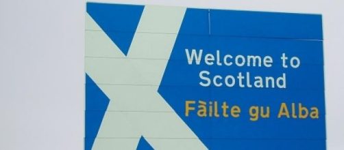 Welcome to Scotland road sign 