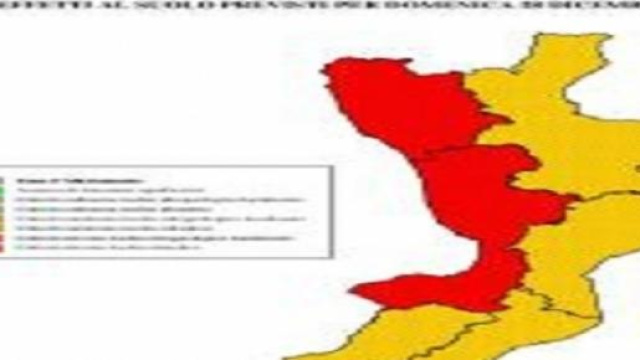 Allerta meteo in Calabria.