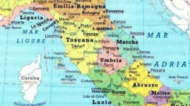 Rappresentazione attuale Italia delle Regioni