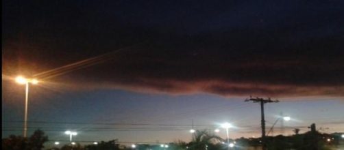 Nuvem estranha em Cama&ccedil;ari, BA (Foto: Bel Benoni)