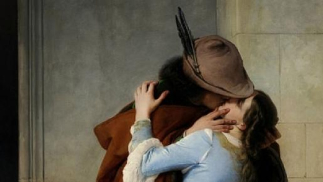 "Il Bacio" del pittore italiano Francesco Hayez