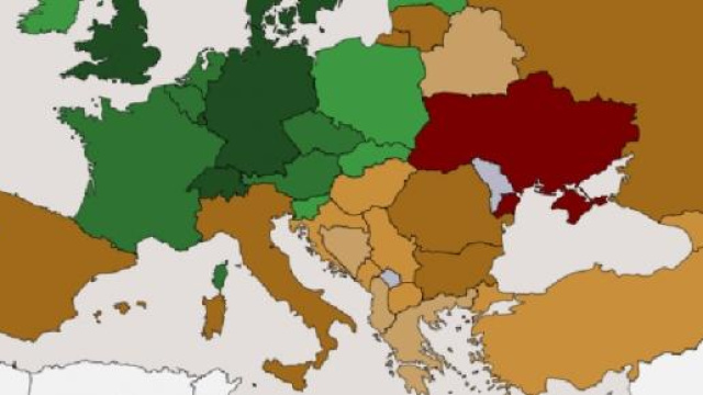 Rating degli stati UE secondo Standard & Poor's 