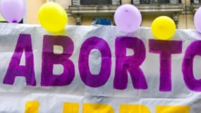 Striscione presente durante la manifestazione