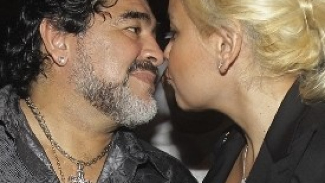 Maradona e Veronica ai tempi della loro relazione