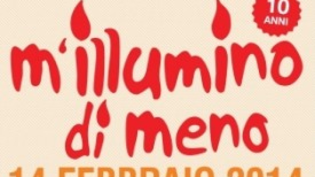 La locandina di "M'illumino di meno"