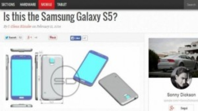 Samsung Galaxy S5, novit&agrave; blog Sonny Dickson